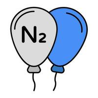 Perfect design icon of nitrogen balloons vector