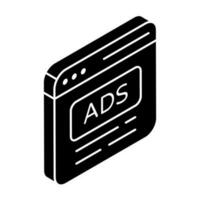 Premium download icon of web ad vector