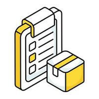 Perfect design icon of logistic list vector