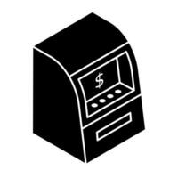 A premium download icon of cash dispenser vector