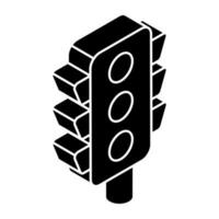 An icon design of traffic lights vector