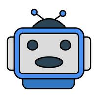 An icon design of talk bot vector