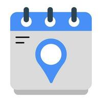 Editable design icon of calendar location vector