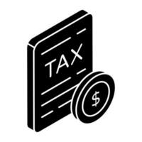 Modern design icon of tax paper vector