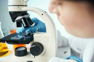 laboratory microscope research diagnostics science close up photo