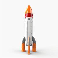 White rocket. Illustration photo