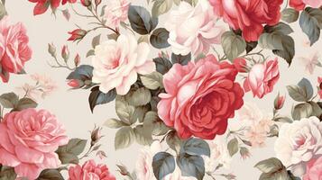 Rose flower background. Illustration photo