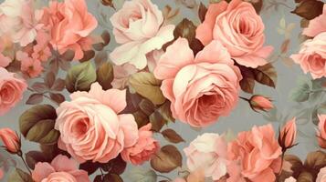 Rose flower background. Illustration photo