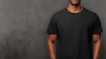 Closeup T-Shirt on men. Illustration photo