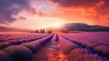 Lavender field. Illustration photo