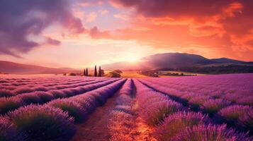 Lavender field. Illustration photo