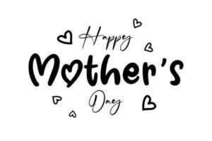 Happy Mothers Day lettering Sticker. Handmade calligraphy vector illustration. Mother's day card.