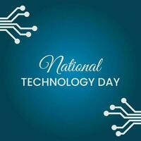 nacional tecnología día bueno para nacional tecnología día celebracion. plano diseño. volantes diseño.plano ilustración. vector