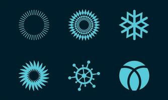 A series of icons for the logo design vector