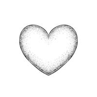 Heart Icon Logo in Black and White Color vector