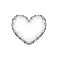 Heart Icon Logo in Black and White Color vector