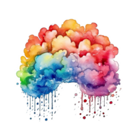 Watercolor rainbow. Illustration png