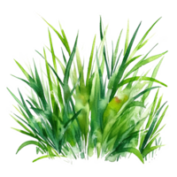 aguarela verde grama. ilustração ai generativo png