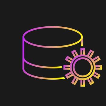 Database Setting Vector Icon