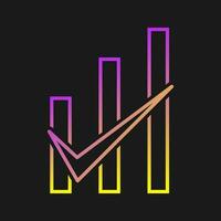 Checked Bar Graph Vector Icon