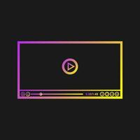 Video Player Vector Icon