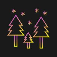 Snowing in trees Vector Icon