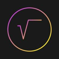 Square Root Symbol Vector Icon