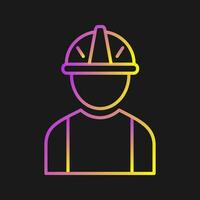 icono de vector de trabajador de construcción