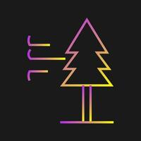 Tree with Wind Vector Icon