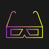 3D glasses Vector Icon