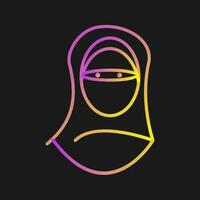 Woman with Niqab Vector Icon