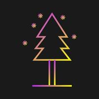 Tree in Snow Vector Icon