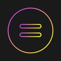 Equal to Symbol Vector Icon