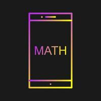 Studying Math on Mobile Vector Icon