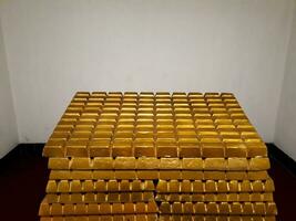 Gold bars and Financial concept photo