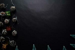 decorativo Navidad aislado en negro antecedentes foto