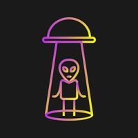 icono de vector de abducción extraterrestre