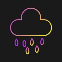 icono de vector de nube de lluvia