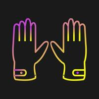 Leather Gloves Vector Icon