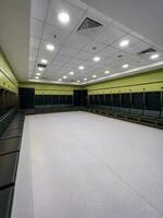 Guest team changing room at the Jakarta International stadium. JIS is a home arena for the Persija Jakarta. Jakarta, Indonesia, June 21 2022 photo