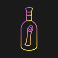 Scroll in Bottle Vector Icon