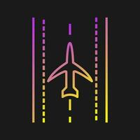 Plane on Runway Vector Icon