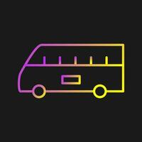 Bus on Airport Vector Icon