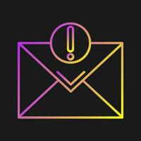 icono de vector de correo urgente