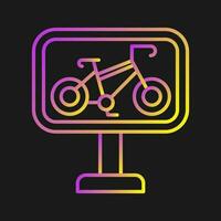 icono de vector de carril bici