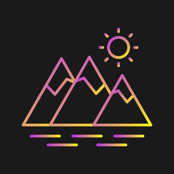 icono de vector de montaña