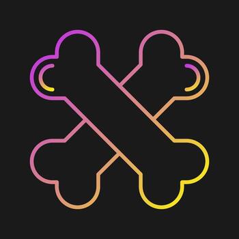 icono de vector de huesos