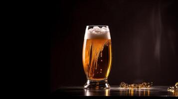 Beer glass. Illustration photo