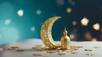 Ramadan background with moon. Illustration photo