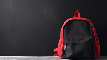 Back to school background with school bag. Illustration photo